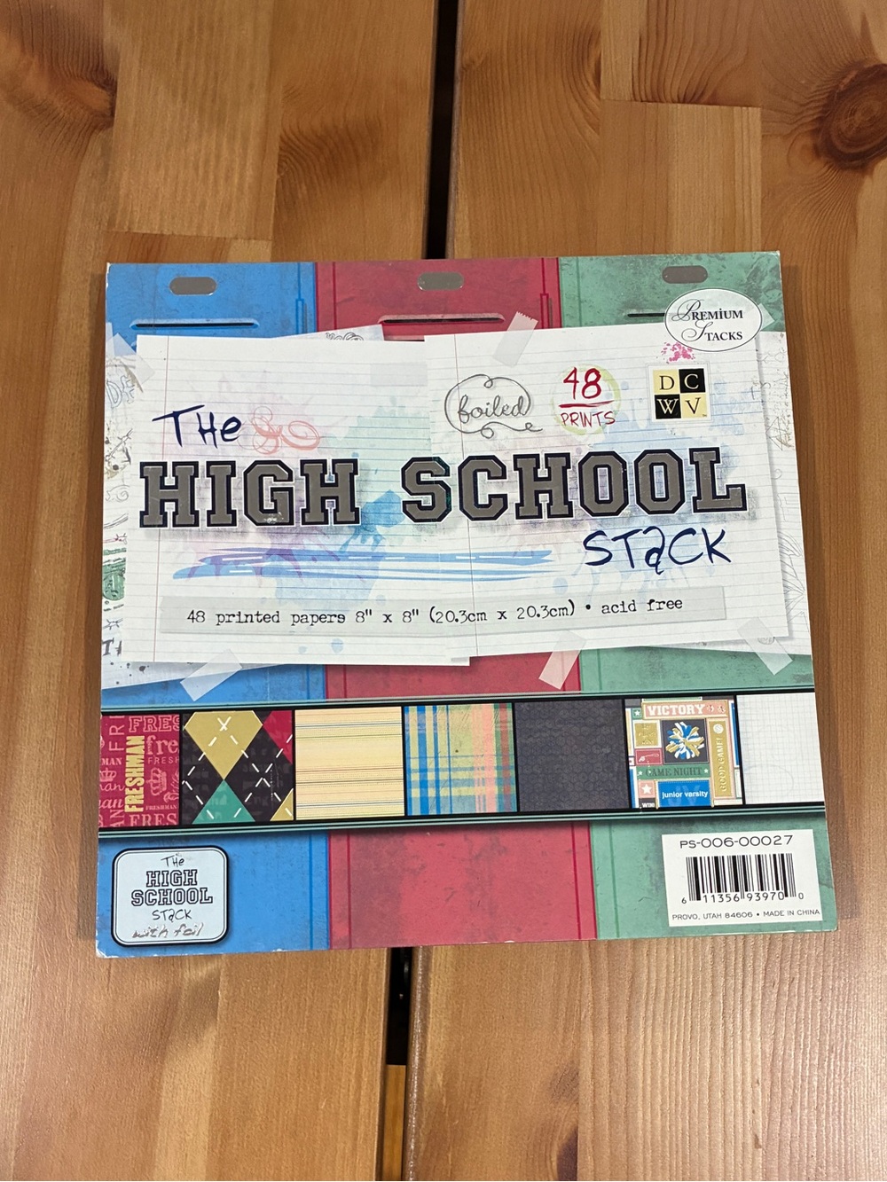 The High School Stack Printed Scrapbook Paper Pad